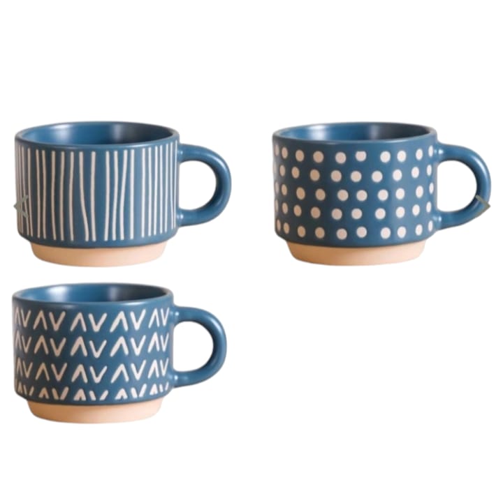Bone China Engraved Campfire Ceramic Retro Coffee Mug