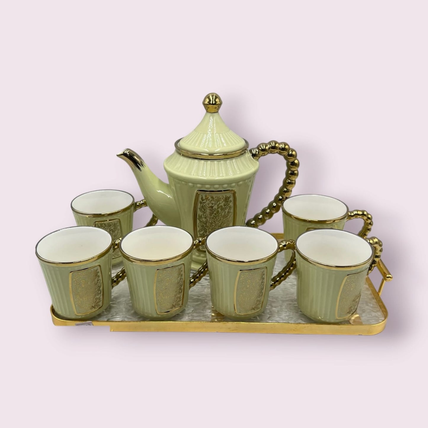 Amazing Turkish Style Metal Handle Tea Set