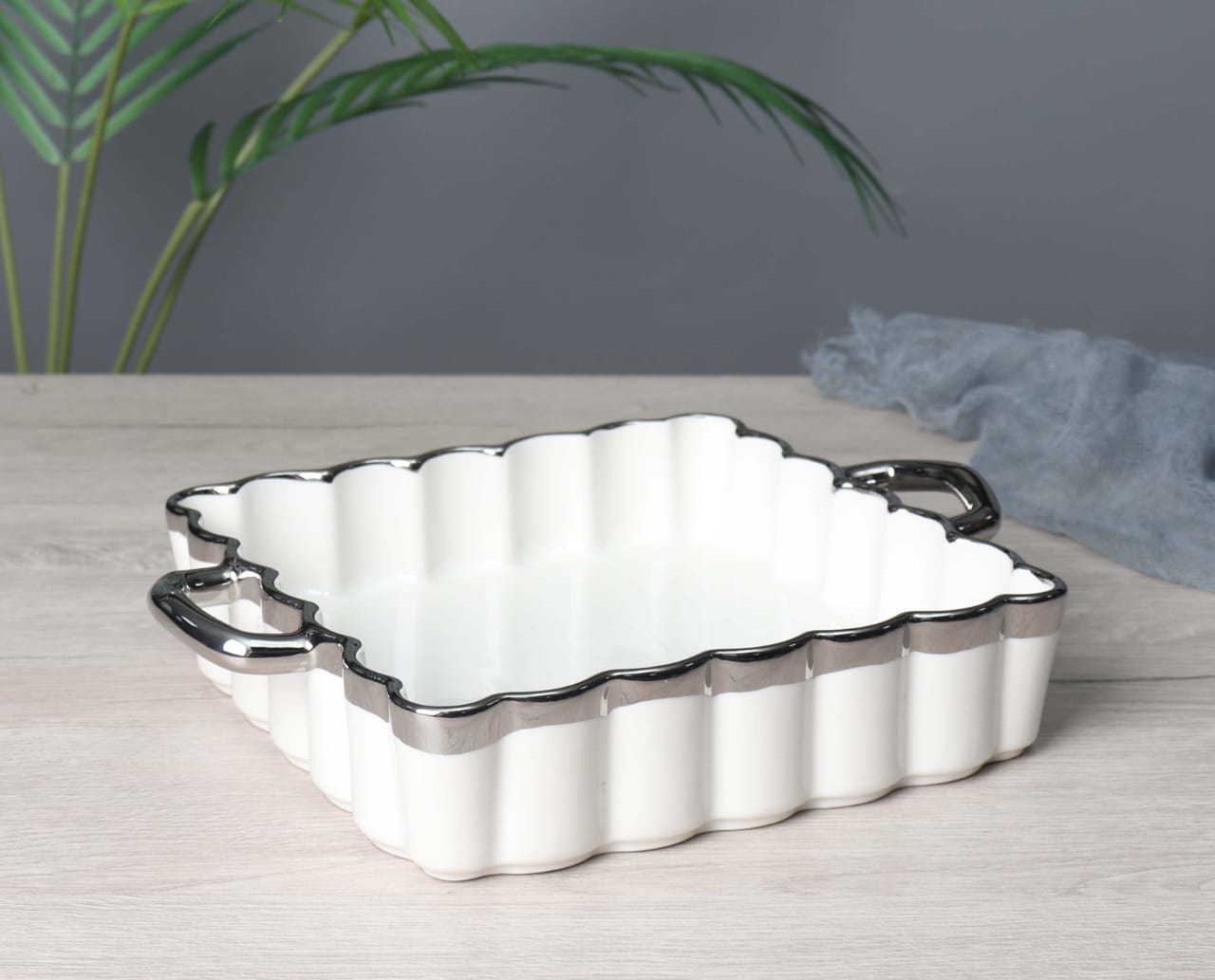 Square Curved Edges Ceramic Baking Dish