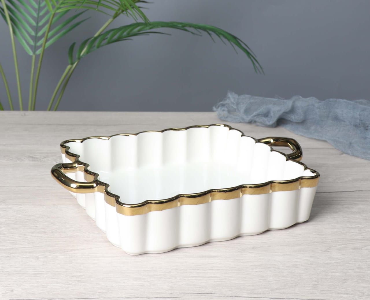 Square Curved Edges Ceramic Baking Dish