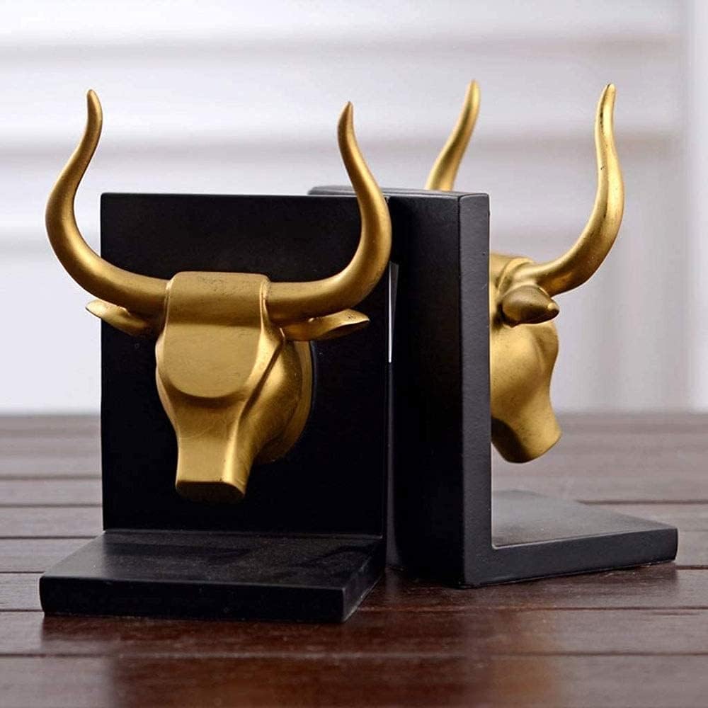 Retro Bull Head Bookend