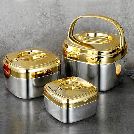 New Design Luxury Hotpot Set With Golden Top