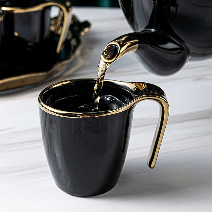 British Style Porcelain Tea Set With Luxury Tray