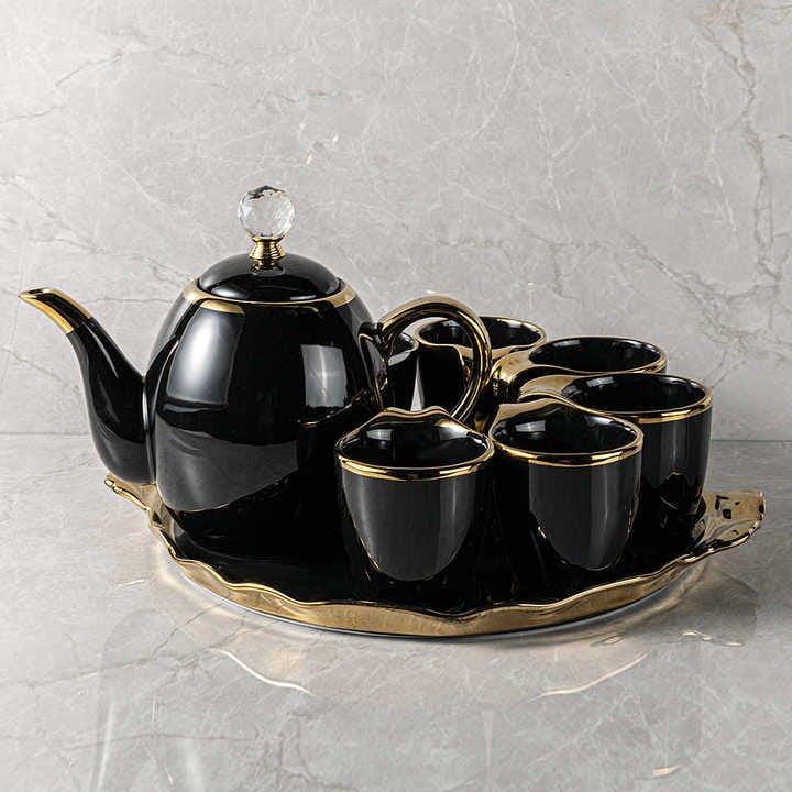 British Style Porcelain Tea Set With Luxury Tray