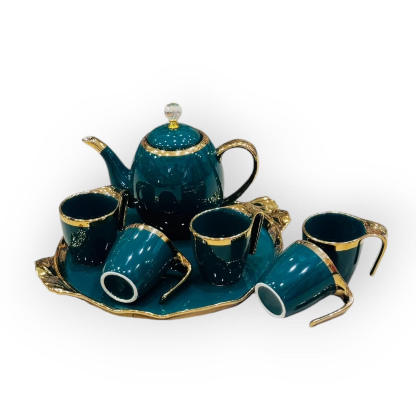 British Style Porcelain Tea Set With Luxury Tray