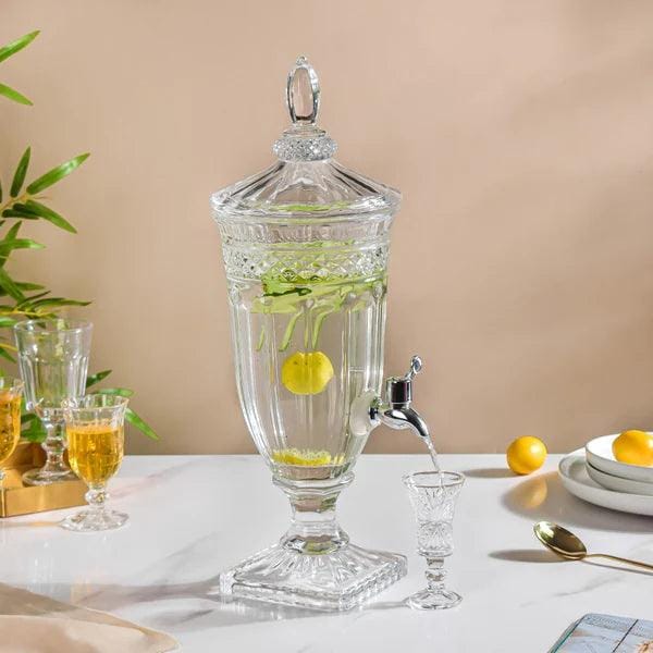 Handmade Crystal  Beverage Drink Dispenser with tap