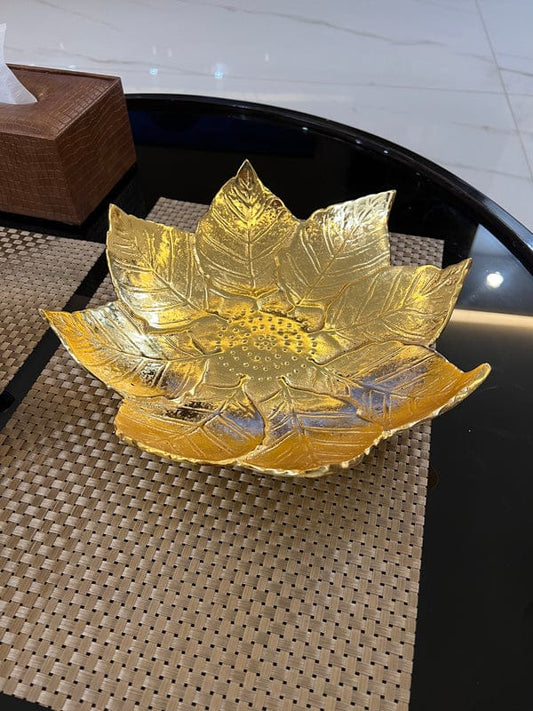 Vintage Decorative Leaf Fruit Bowl