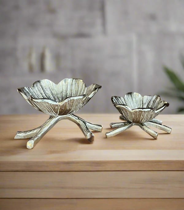 Damascus Flower Shaped Decorative Bowls Set of - 2